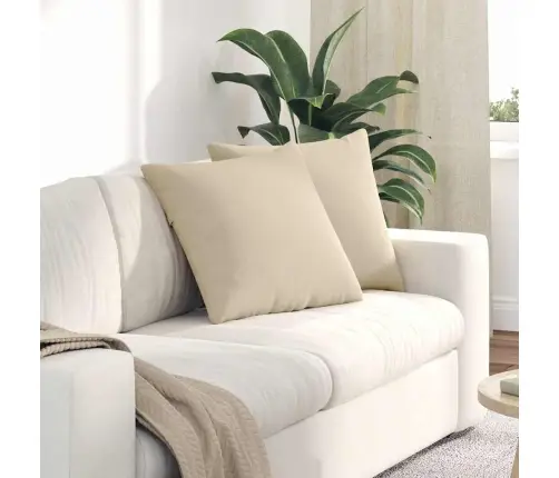 Diivanipadjad 2 Pcs Cream 50 X 50 Cm Kangas