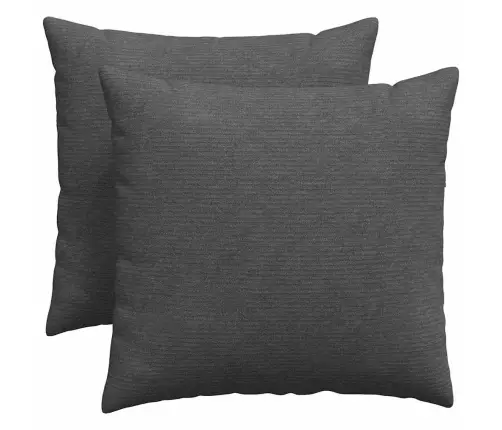 Dīvāna Spilveni 2 Pcs Tumši Pelēks 50 X 50 Cm Korduroja Audums Vidaxl