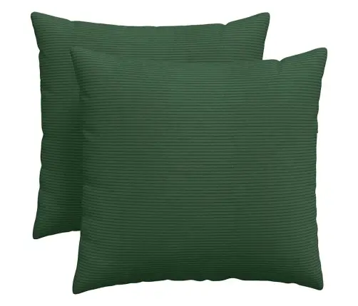 Sofa Pagalvės 2 Pcs Tamsiai Žalia 50 X 50 Cm Kordūrinis Audinys