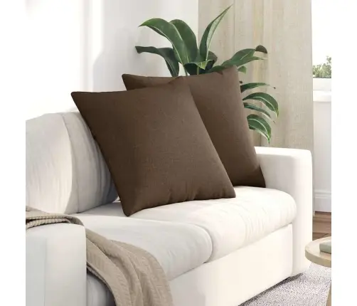 Sofa Pagalvės 2 Pcs Ruda 60 X 60 Cm Audinys