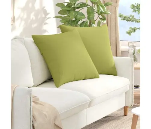 Diivanipadjad 2 Pcs Hele Roheline 60 X 60 Cm Kangas