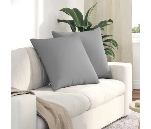 Sofa Pagalvės 2 Pcs Debesų Pilka 60 X 60 Cm Audinys