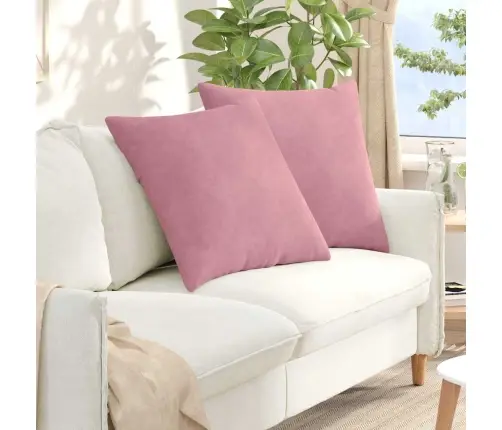 Diivanipadjad 2 Pcs Roosa 60 X 60 Cm Korter Kangas