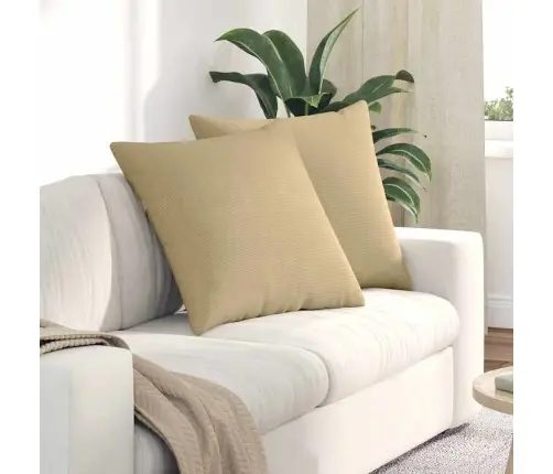 Diivanipadjad 2 Pcs Hall Roheline 60 X 60 Cm Korter Kangas