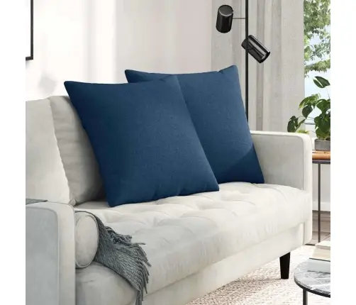 Dīvāna Spilveni Zila Audums Vidaxl