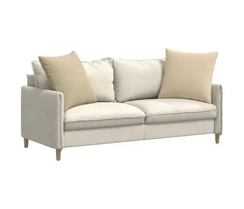 Sofa Pagalvės 2 Pcs Kreminė 80 X 80 Cm Audinys