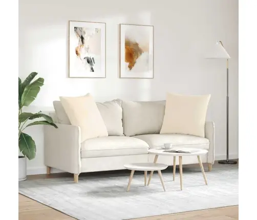 Sofa Pagalvės 2 Pcs Smėlio 80 X 80 Cm Audinys