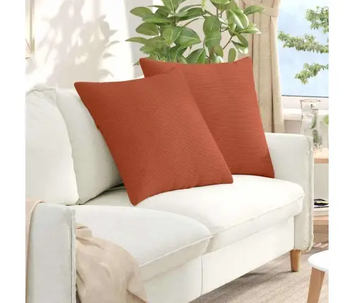 Dīvāna Spilveni 2 Pcs Sarkans Oranžs 80 X 80 Cm Vidaxl