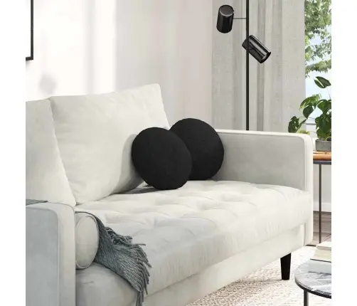 Istumispatjad 2 Pcs Must Ø30 X 13 Cm Kangas