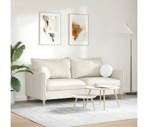 Sēdvietas Spilventiņi 2 Pcs Balts Ø30 X 13 Cm Audums Vidaxl