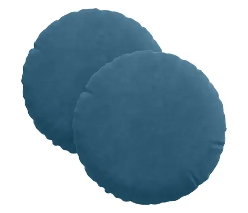 Istumispatjad 2 Pcs Sinine Ø 40 X 13 Cm Samet