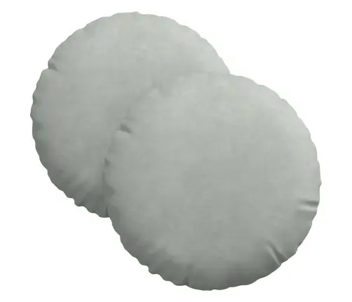 Sėdynių Pagalvėlės 2 Pcs Šviesiai Pilka Ø 40 X 13 Cm Aksomas