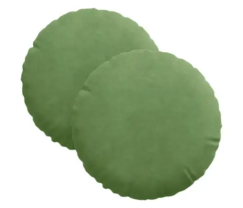 Sēdvietas Spilventiņi 2 Pcs Gaiši Zaļa Ø 40 X 13 Cm Samts Vidaxl