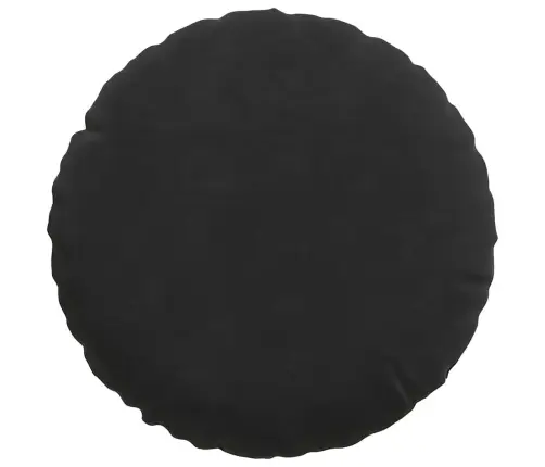 Sēdvietas Spilventiņi 2 Pcs Melna Ø 40 X 13 Cm Samts Vidaxl