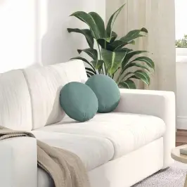 Sēdvietas Spilventiņi 2 Pcs Jūras Zaļa Ø 40 X 13 Cm Samts Vidaxl