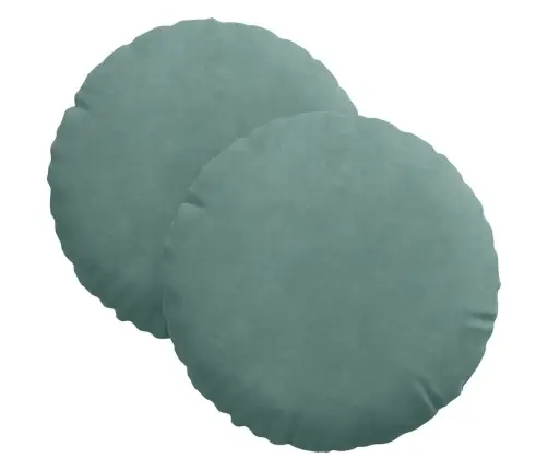 Sēdvietas Spilventiņi 2 Pcs Jūras Zaļa Ø 40 X 13 Cm Samts Vidaxl