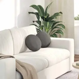 Sēdvietas Spilventiņi 2 Pcs Gaiši Pelēks Ø 30 X 13 Cm Vidaxl