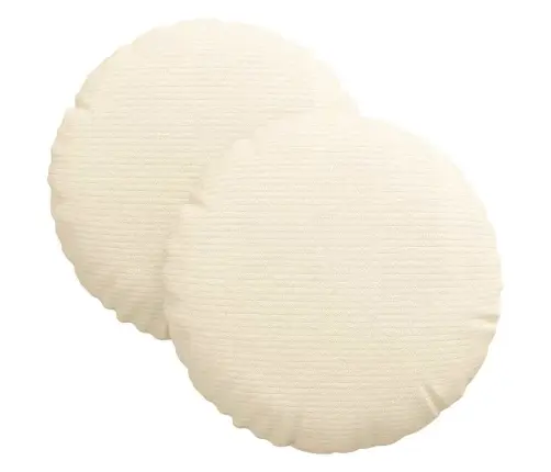Sėdynių Pagalvėlės 2 Pcs Kreminė Ø 30 Cm Kordūrinis Audinys