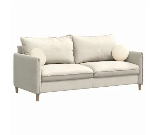 Sėdynių Pagalvėlės 2 Pcs Kreminė Ø 30 Cm Kordūrinis Audinys