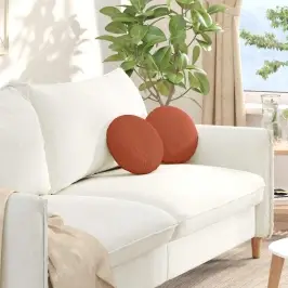 Sēdvietas Spilventiņi 2 Pcs Sarkans Oranžs Ø 30 Cm Vidaxl