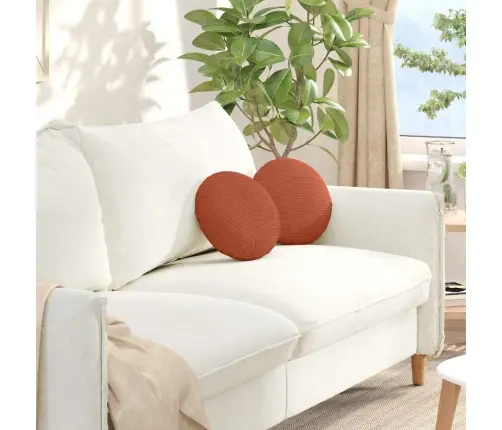 Sēdvietas Spilventiņi 2 Pcs Sarkans Oranžs Ø 30 Cm Vidaxl