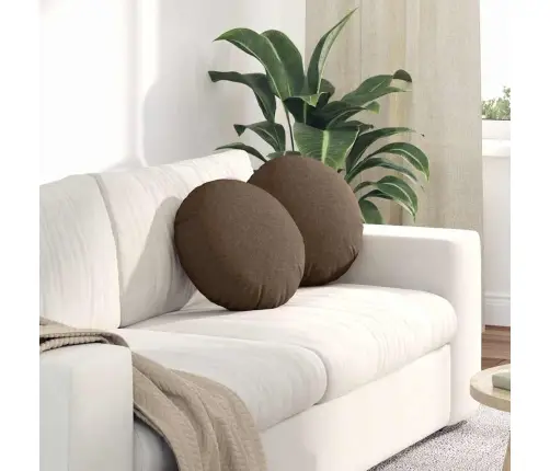 Istumispatjad 2 Pcs Pruun Ø40 X 13 Cm Kangas