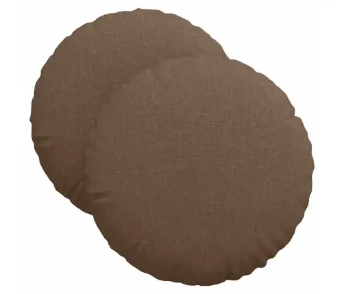 Istumispatjad 2 Pcs Pruun Ø40 X 13 Cm Kangas