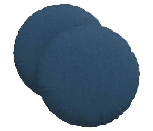 Istumispatjad 2 Pcs Sinine Ø40 X 13 Cm Kangas