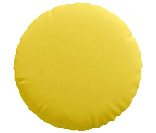 Sēdvietas Spilventiņi 2 Pcs Gaiši Dzeltena Ø40 X 13 Cm Audums Vidaxl