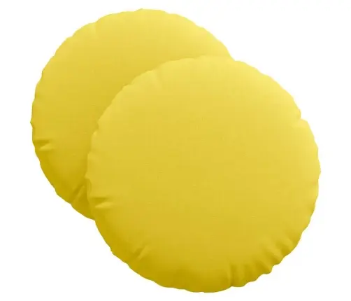 Sēdvietas Spilventiņi 2 Pcs Gaiši Dzeltena Ø40 X 13 Cm Audums Vidaxl