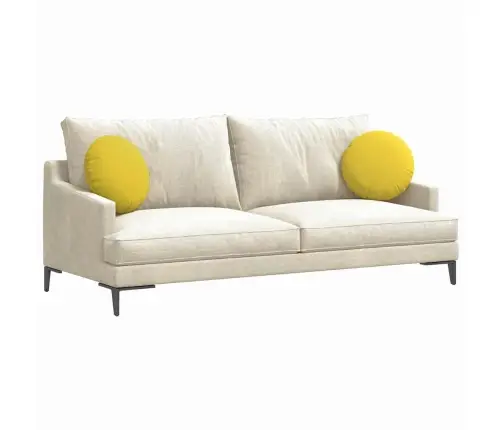 Sēdvietas Spilventiņi 2 Pcs Gaiši Dzeltena Ø40 X 13 Cm Audums Vidaxl