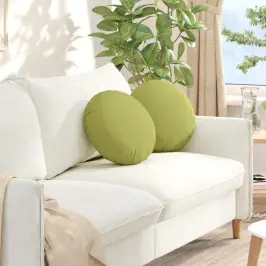 Istumispatjad 2 Pcs Hele Roheline Ø40 X 13 Cm Kangas