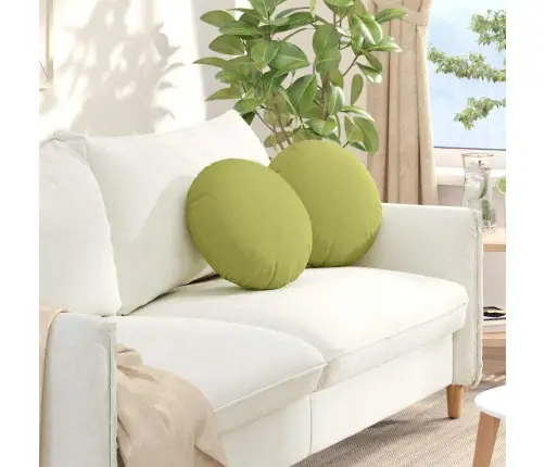 Istumispatjad 2 Pcs Hele Roheline Ø40 X 13 Cm Kangas