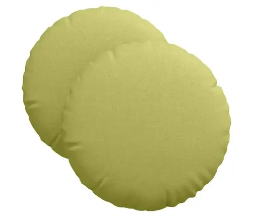 Istumispatjad 2 Pcs Hele Roheline Ø40 X 13 Cm Kangas