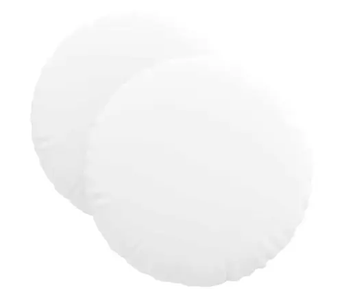Sēdvietas Spilventiņi 2 Pcs Balts Ø40 X 13 Cm Audums Vidaxl