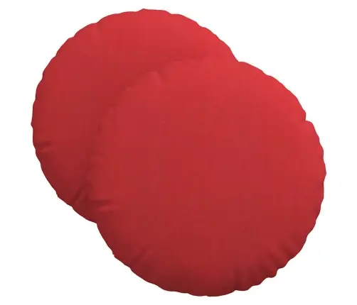 Istumispatjad 2 Pcs Punane Ø40 X 13 Cm Kangas