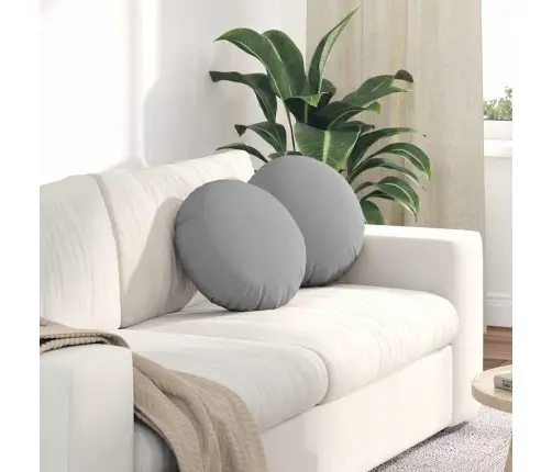 Sēdvietas Spilventiņi 2 Pcs Mākoņu Pelēka Ø40 X 13 Cm Audums Vidaxl