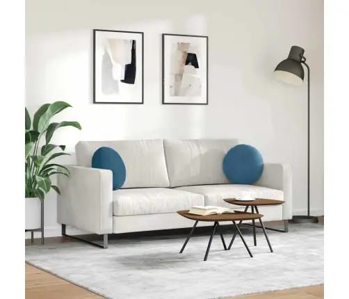 Istumispatjad 2 Pcs Sinine Ø 40 X 13 Cm Samet