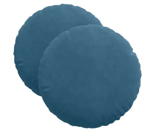 Istumispatjad 2 Pcs Sinine Ø 40 X 13 Cm Samet