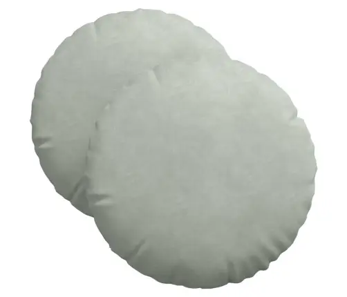 Sėdynių Pagalvėlės 2 Pcs Šviesiai Pilka Ø 40 X 13 Cm Aksomas