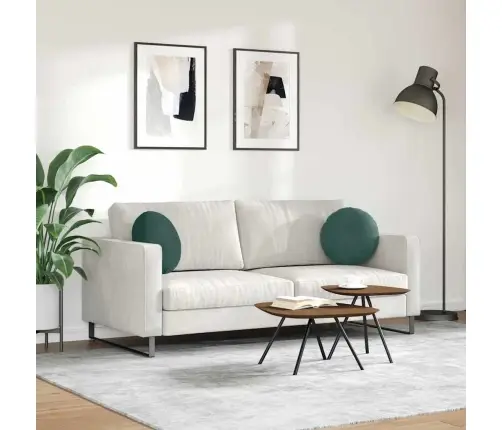 Sėdynių Pagalvėlės 2 Pcs Tamsiai Žalia Ø 40 X 13 Cm Aksomas