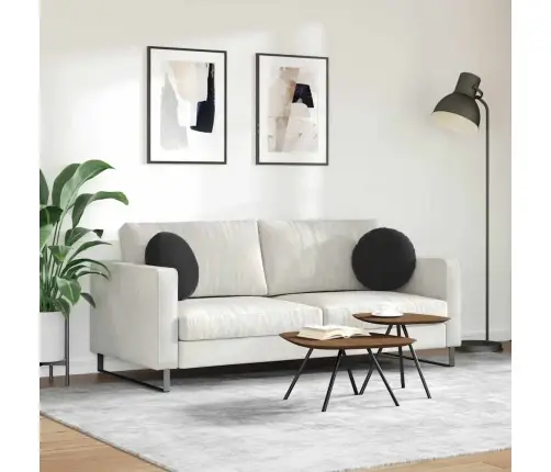 Sėdynių Pagalvėlės 2 Pcs Juoda Ø 40 X 13 Cm Aksomas