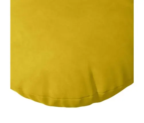 Istumispatjad 2 Pcs Kollane Ø 40 X 13 Cm Samet