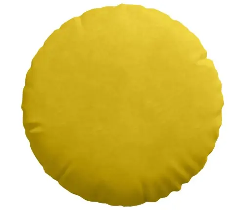 Istumispatjad 2 Pcs Kollane Ø 40 X 13 Cm Samet