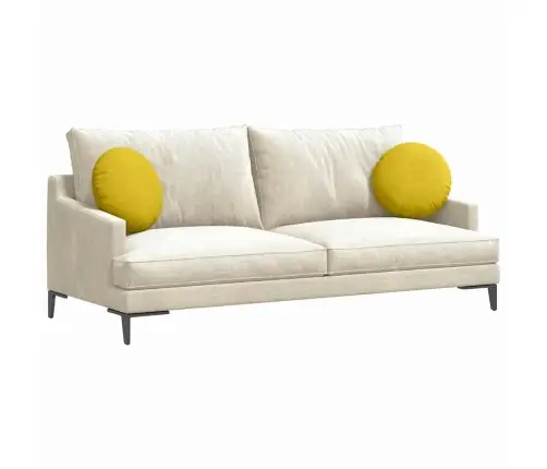 Istumispatjad 2 Pcs Kollane Ø 40 X 13 Cm Samet