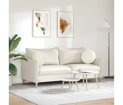 Sēdvietas Spilventiņi 2 Pcs Krēmkrāsa Ø 40 X 13 Cm Samts Vidaxl