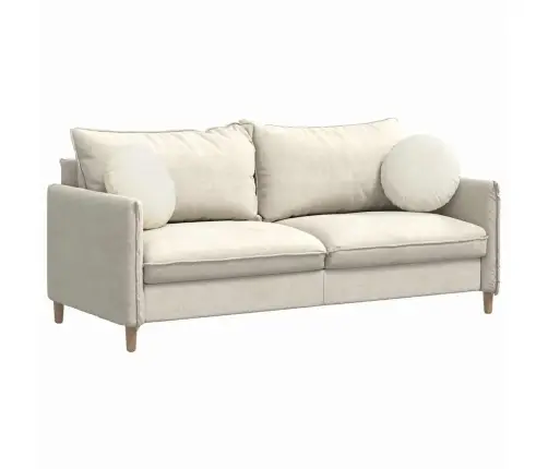 Sēdvietas Spilventiņi 2 Pcs Krēmkrāsa Ø 40 X 13 Cm Samts Vidaxl