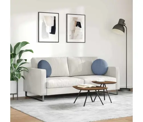 Sēdvietas Spilventiņi 2 Pcs Zila Ø 40 Cm Korduroja Audums Vidaxl