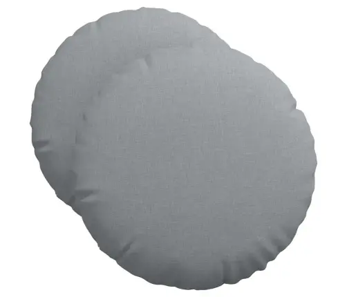 Sēdvietas Spilventiņi 2 Pcs Gaiši Pelēks Ø50 X 19 Cm Audums Vidaxl