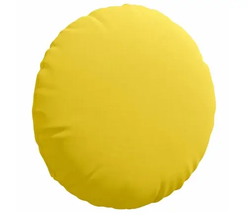 Istumispatjad 2 Pcs Helekollane Ø50 X 19 Cm Kangas